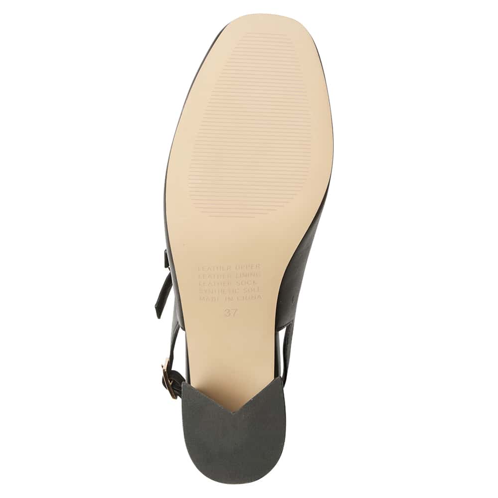 Diana Heel in Black Leather