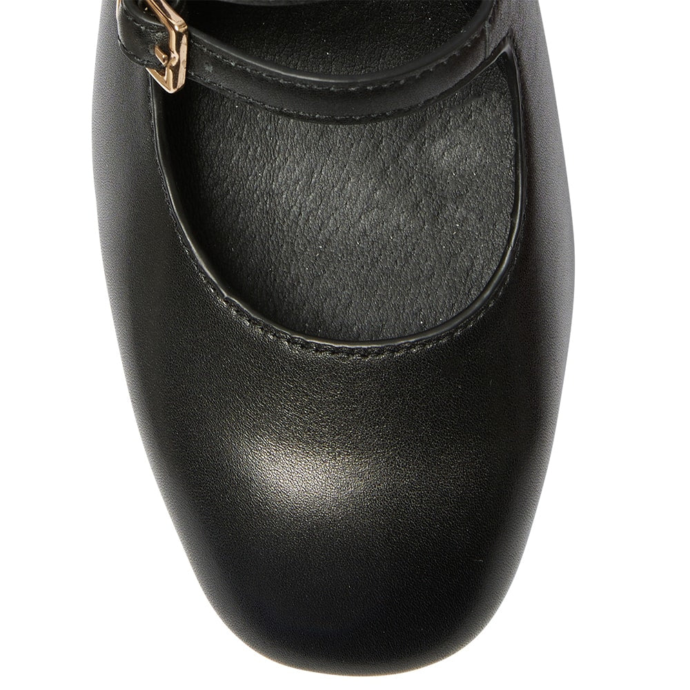 Diana Heel in Black Leather