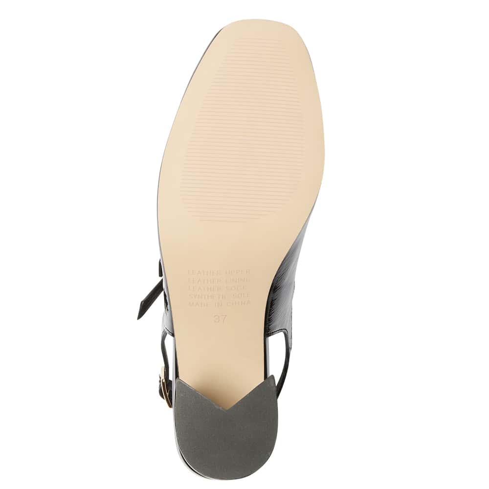 Diana Heel in Black Patent