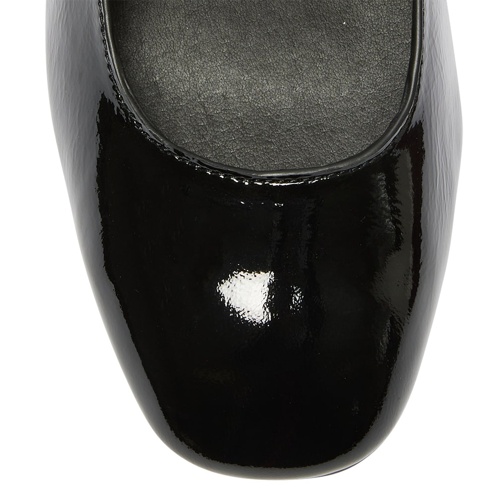 Diana Heel in Black Patent
