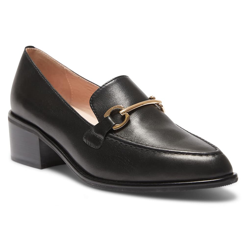 Elena Loafer in Black Leather