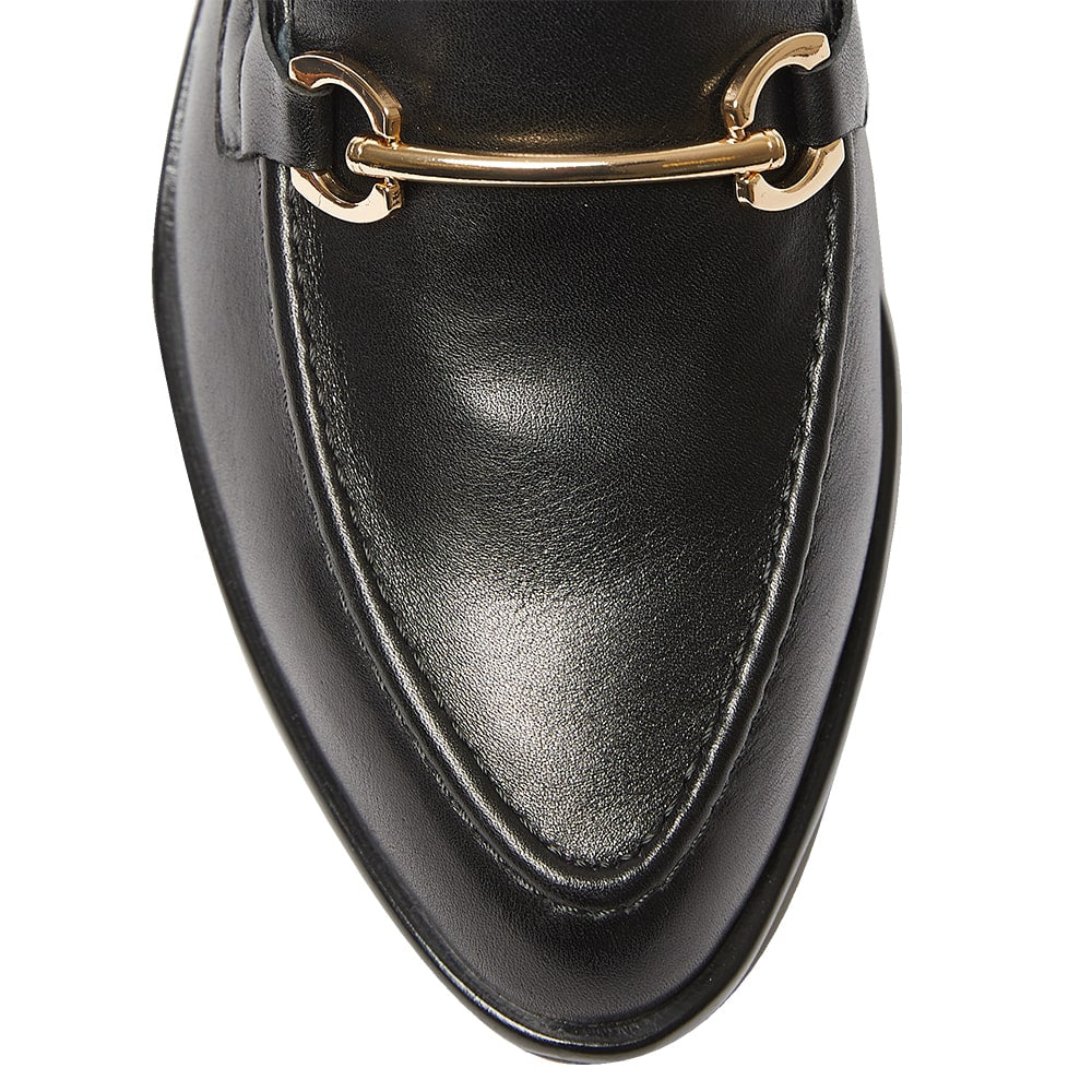 Elena Loafer in Black Leather