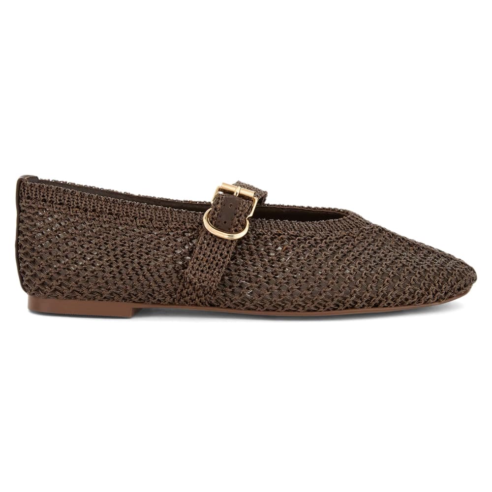 Elope Ballet Flat in Bronze Crochet