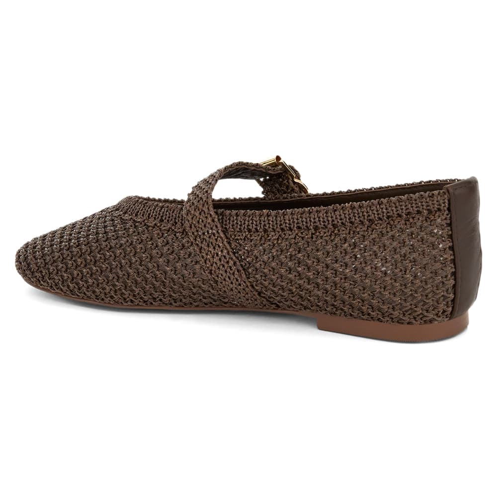 Elope Ballet Flat in Bronze Crochet