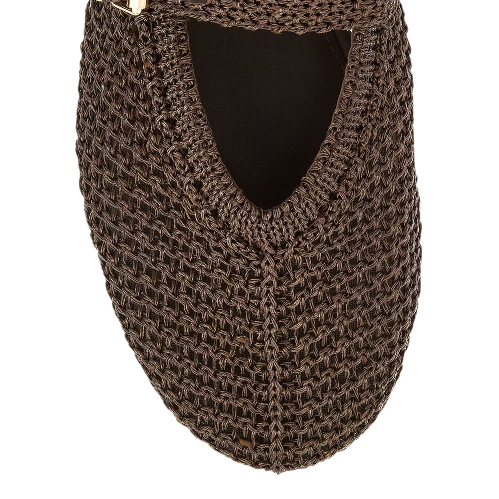 Elope Ballet Flat in Bronze Crochet