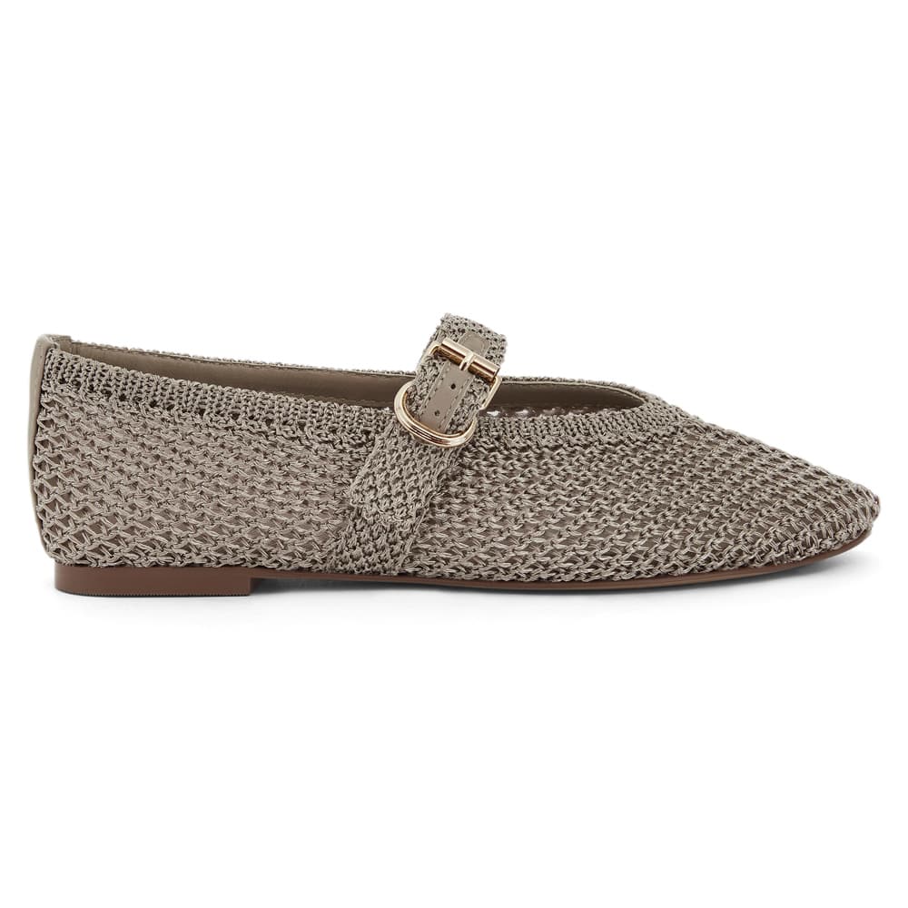 Elope Flat in Nude Crochet