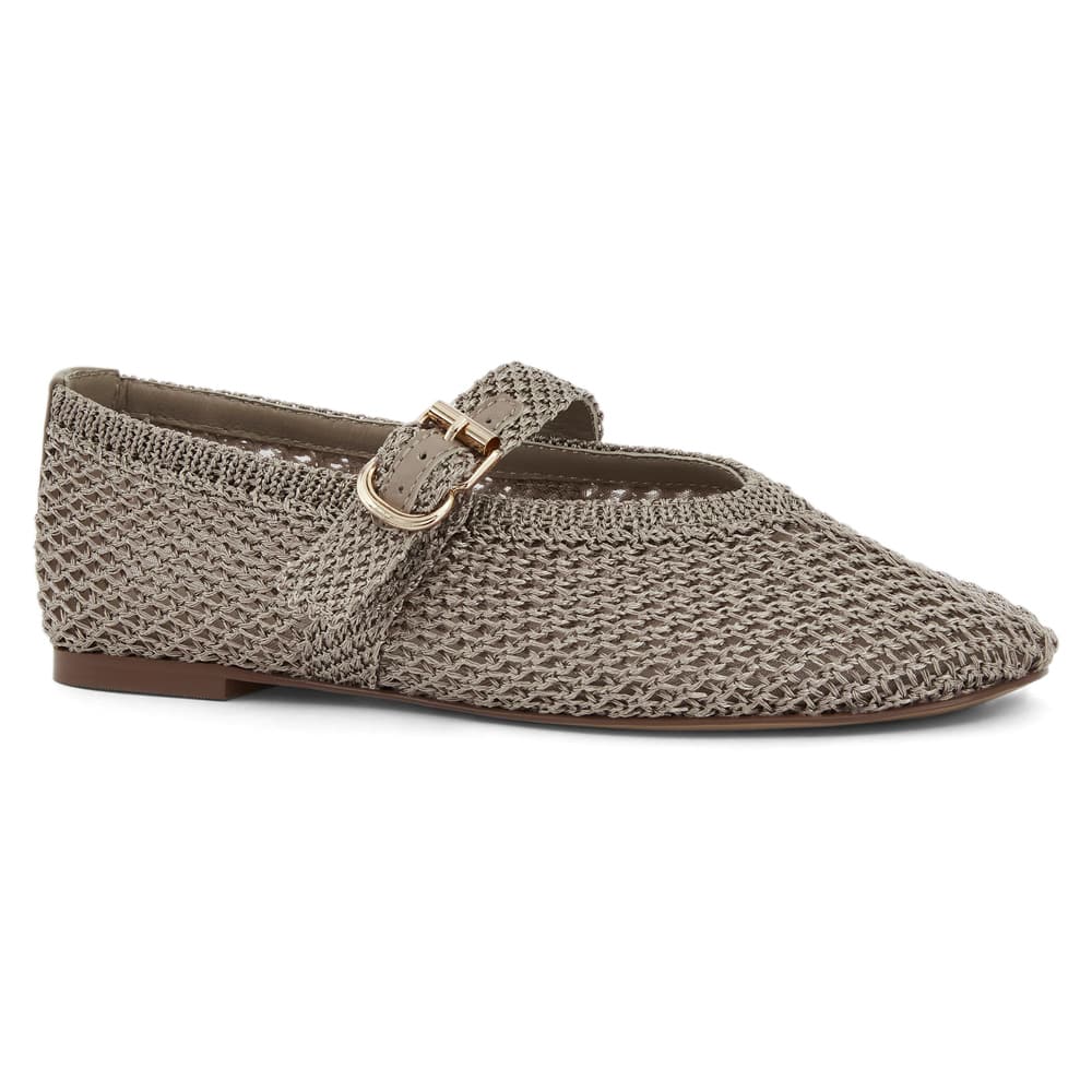 Elope Flat in Nude Crochet
