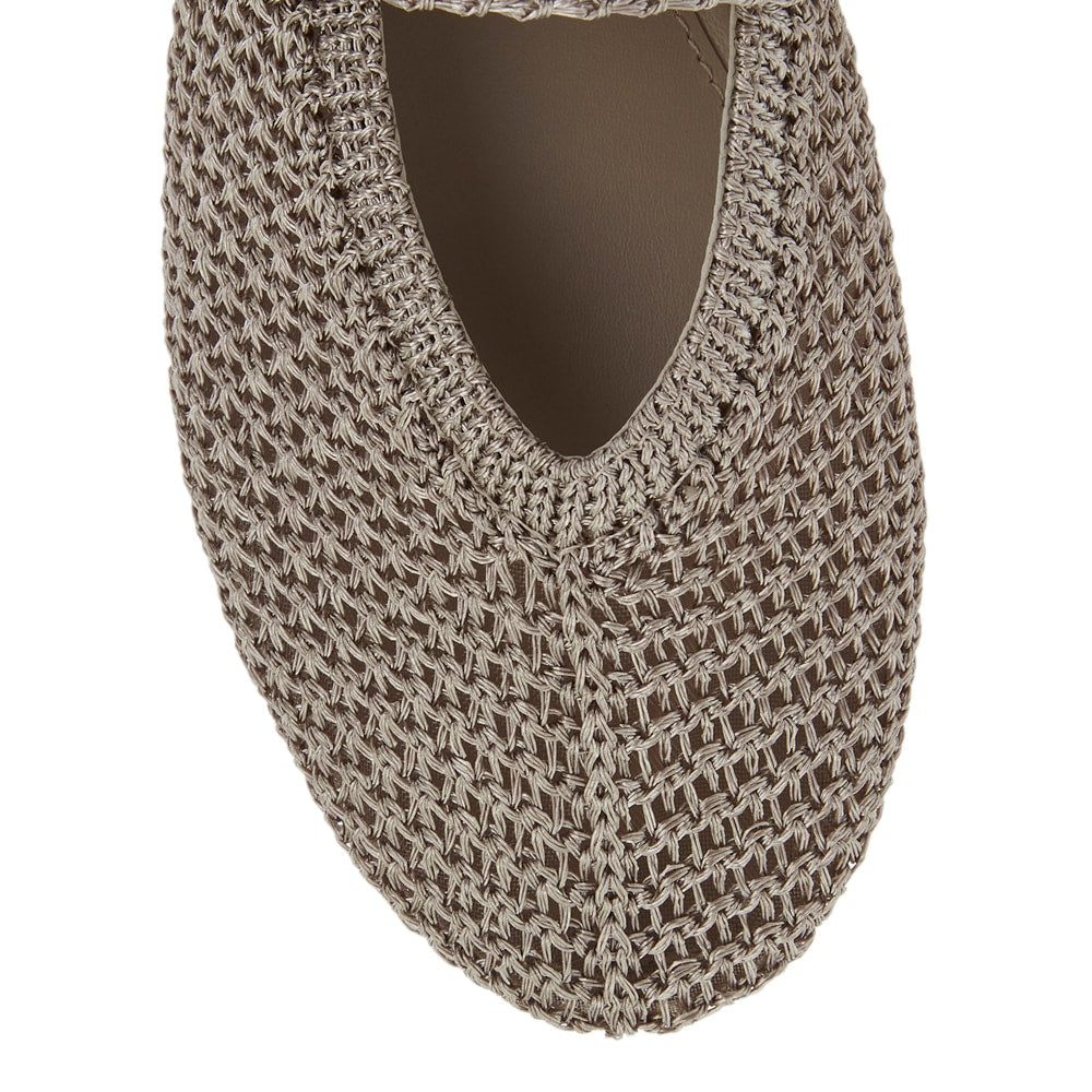 Elope Flat in Nude Crochet