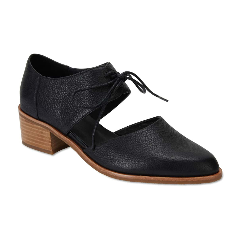 Exhibit Brogue in Black Leather