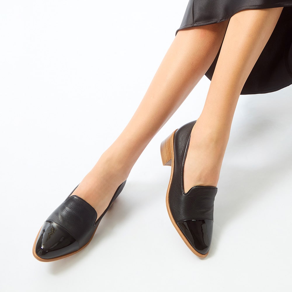 Expert Loafer in Black On Black Patent