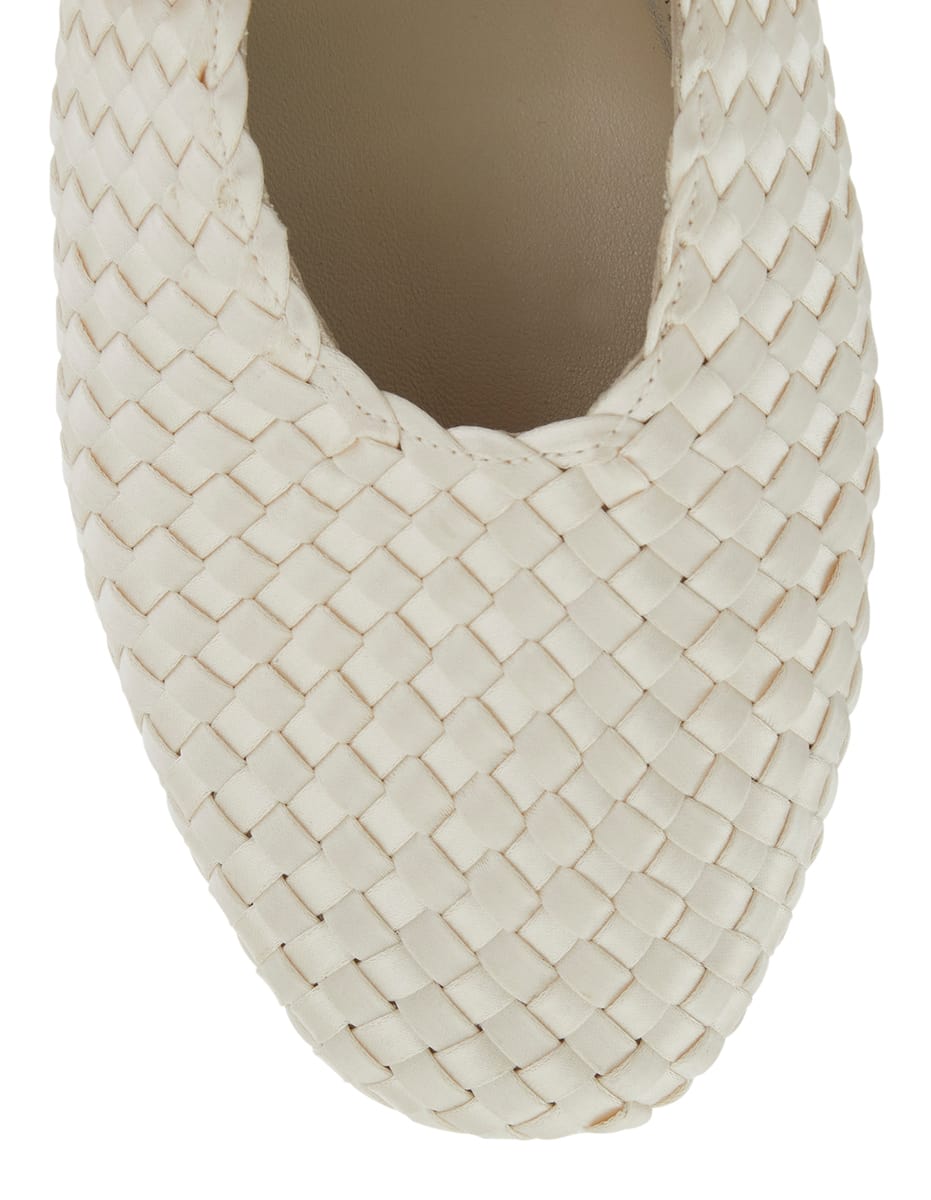 Ezra Ballet Flat in Bone Weave