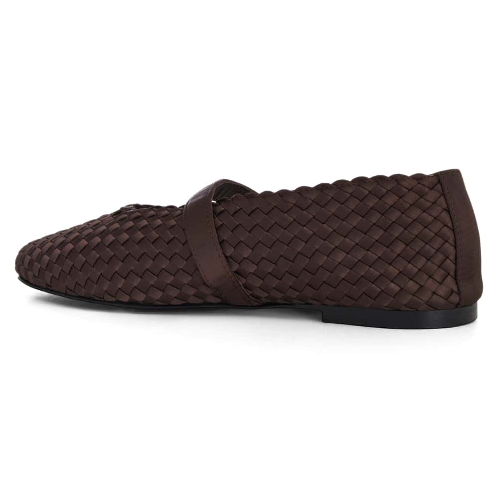 Ezra Ballet Flat in Chocolate Weave