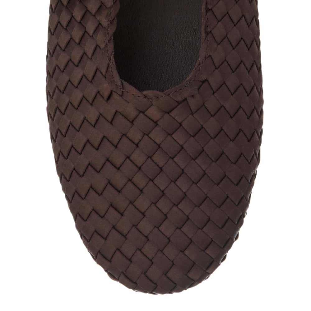 Ezra Ballet Flat in Chocolate Weave