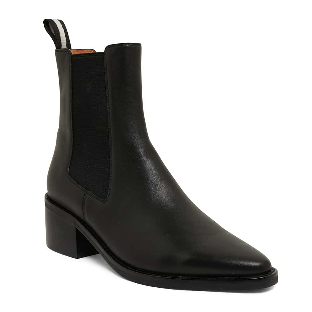 Federal Boot in Black Leather