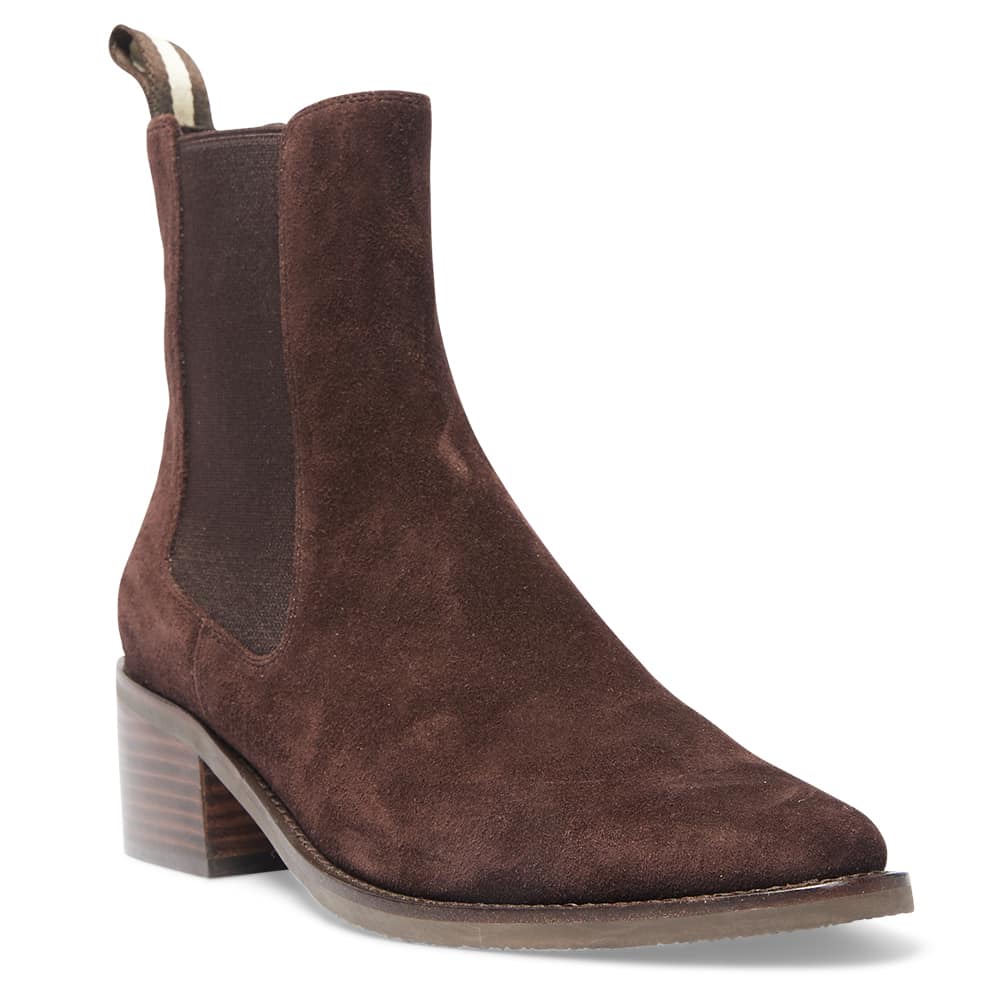 Federal Boot in Chocolate  Suede