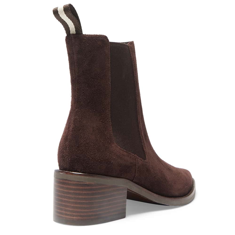 Federal Boot in Chocolate  Suede