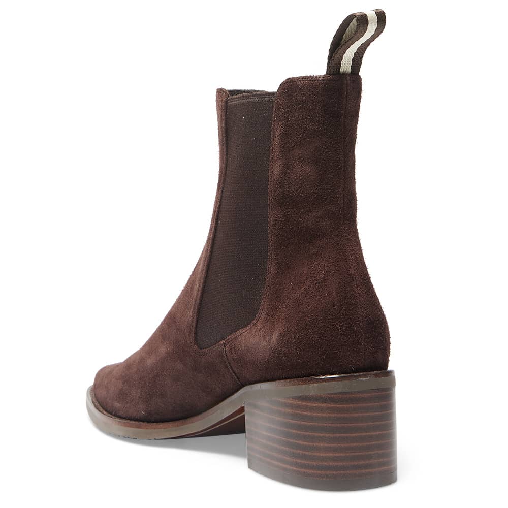 Federal Boot in Chocolate  Suede