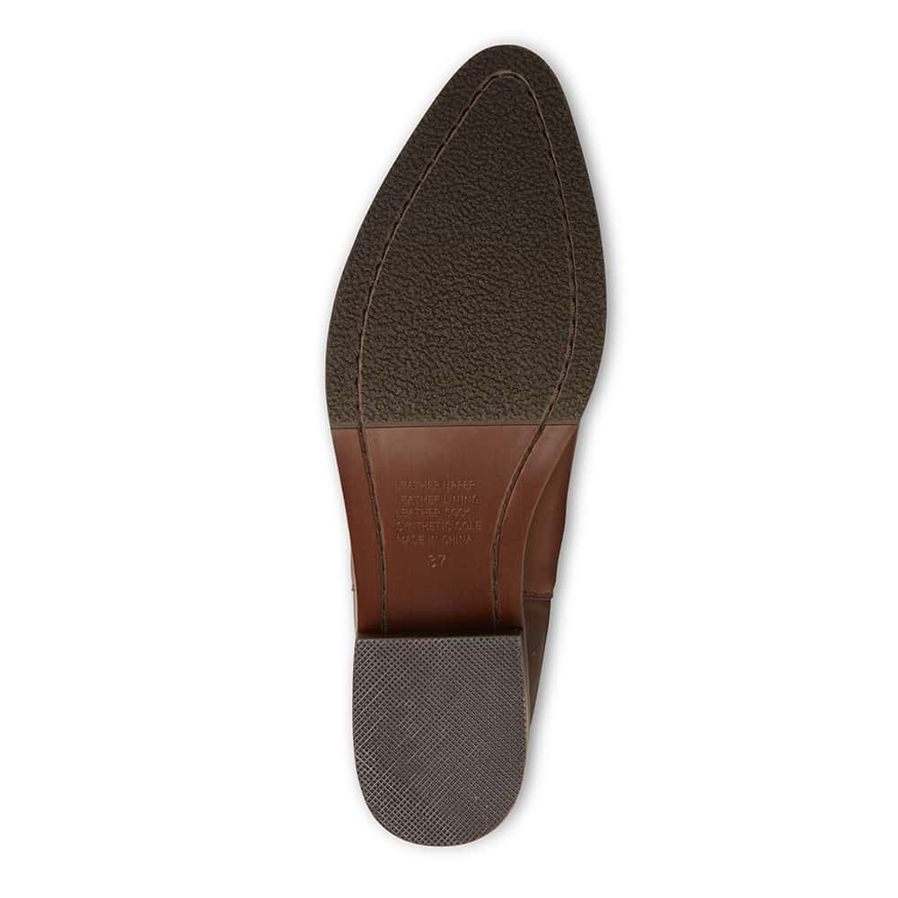 Federal Boot in Mid Brown Leather