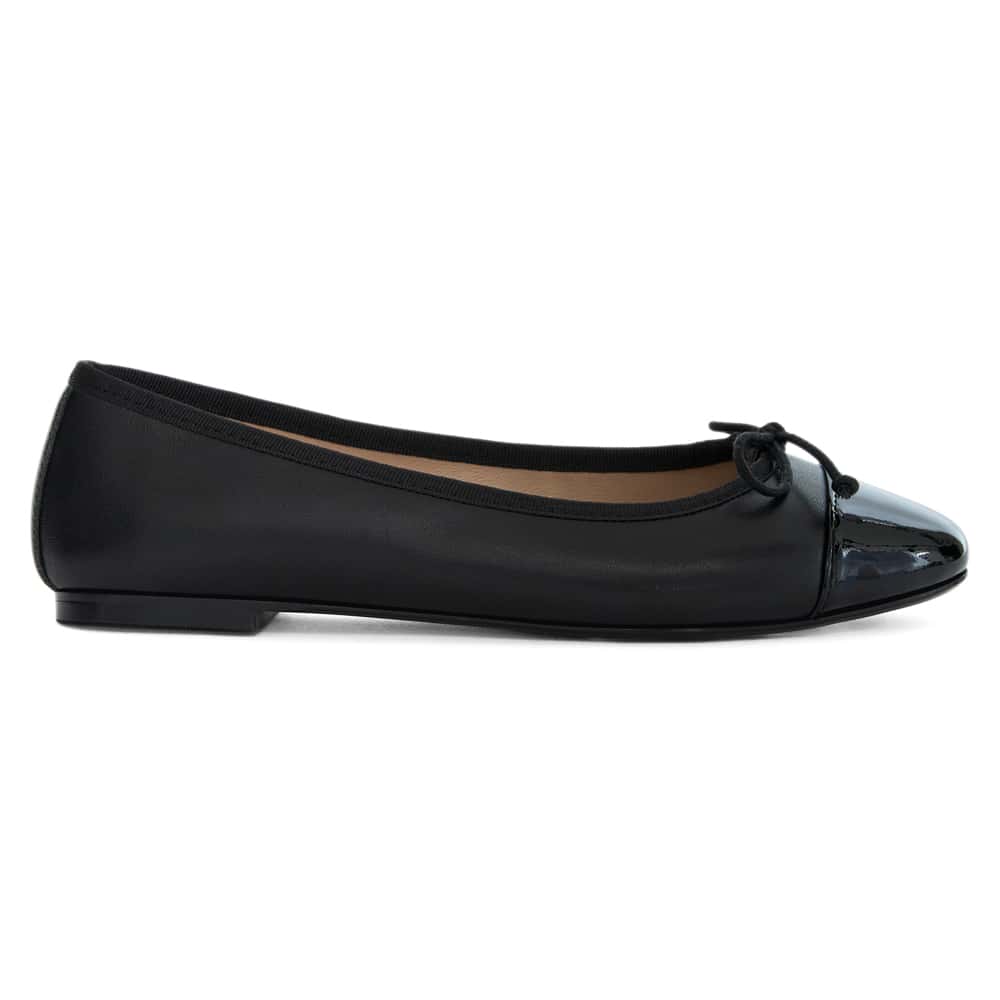 Femme Ballet Flat in Black Patent