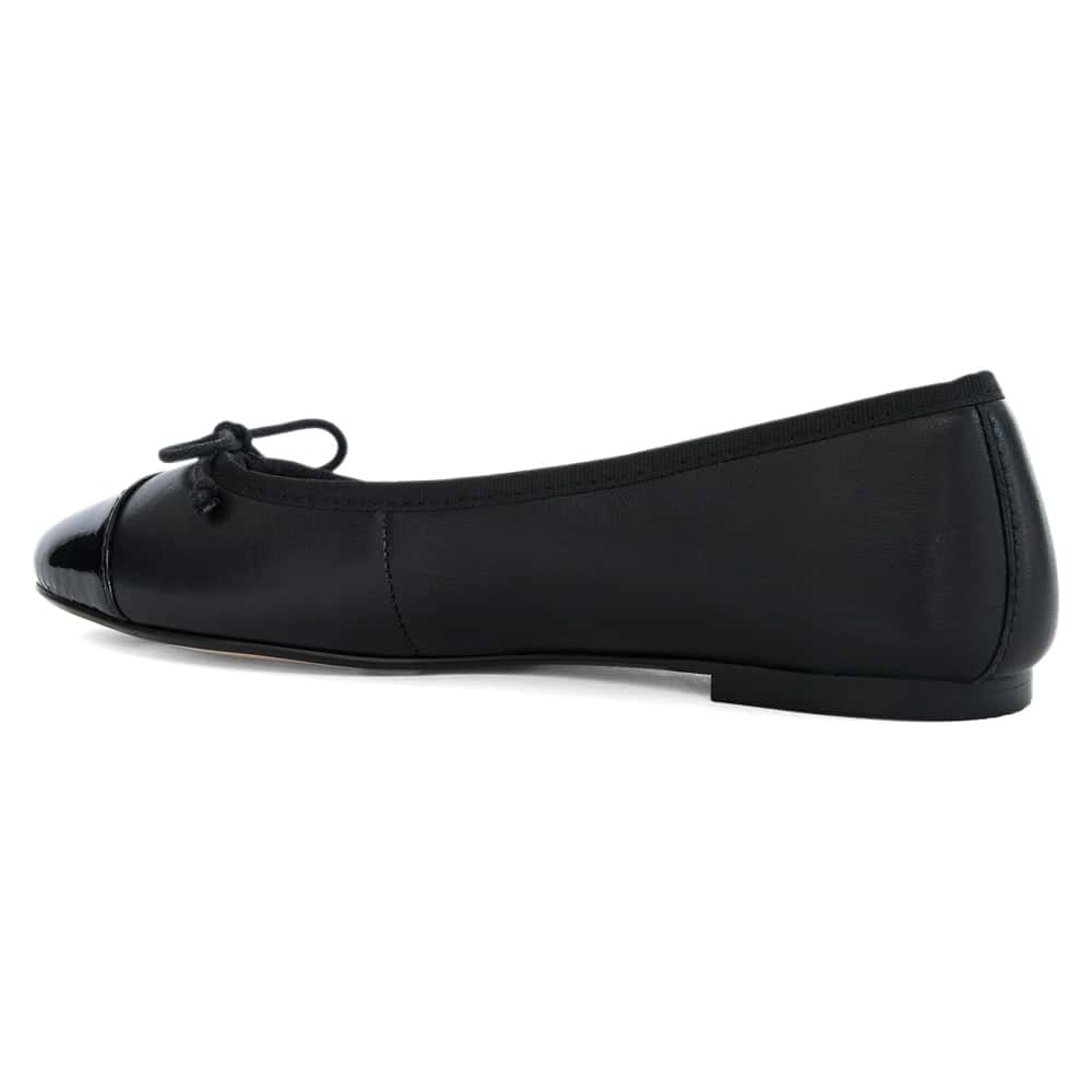 Femme Ballet Flat in Black Patent