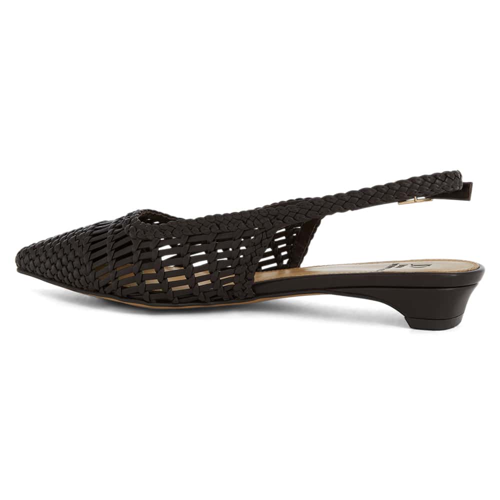 Finley Ballet Flat in Chocolate Weave Leather