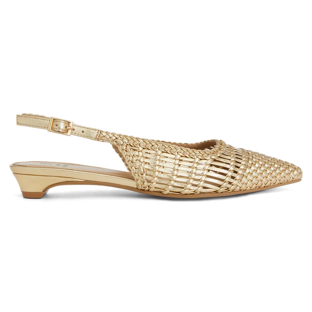 Finley Ballet Flat in Soft Gold Leather