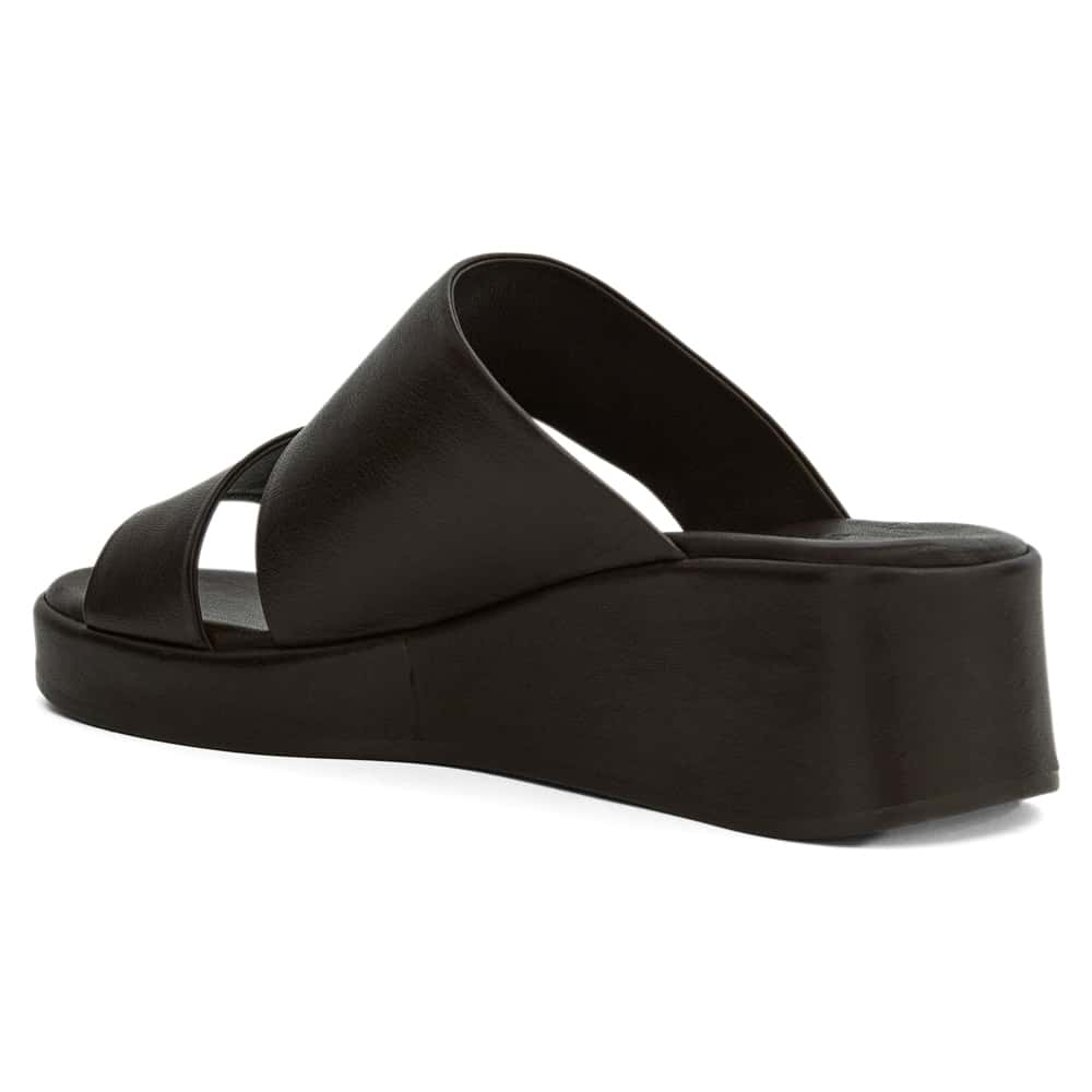 Fiora Wedge in Chocolate  Leather