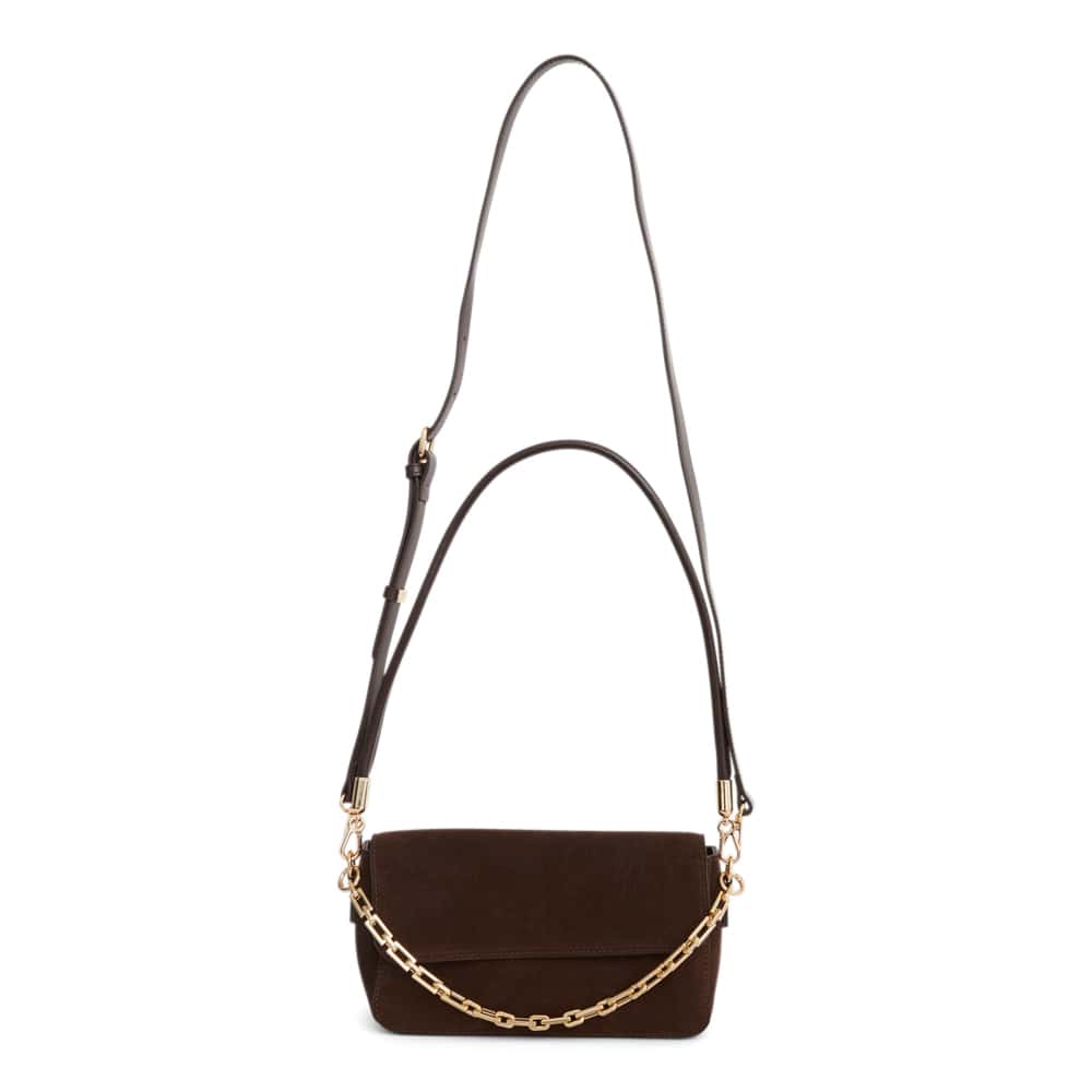 Flora Bag in Chocolate  Suede