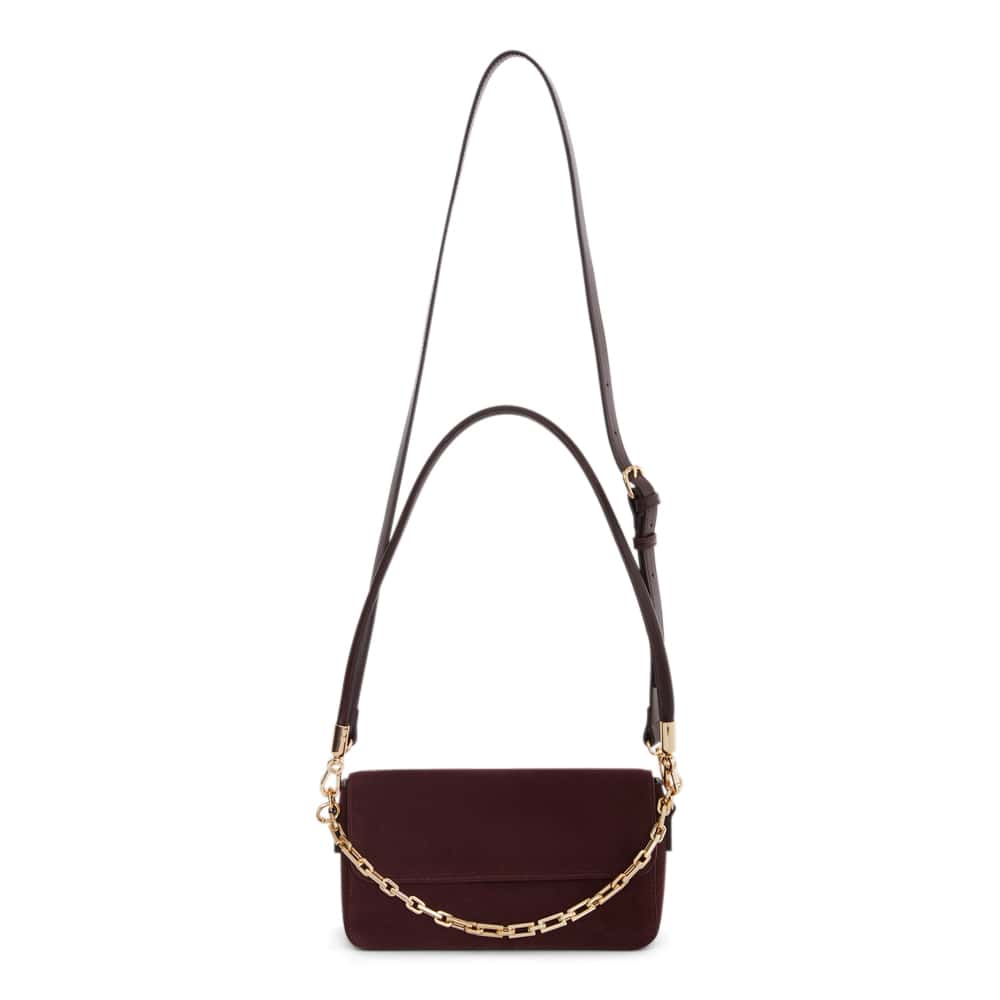 Flora Bag in Wine  Suede