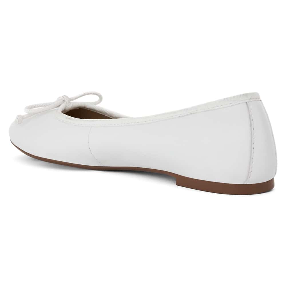 Fonteyn Ballet Flat in White Leather