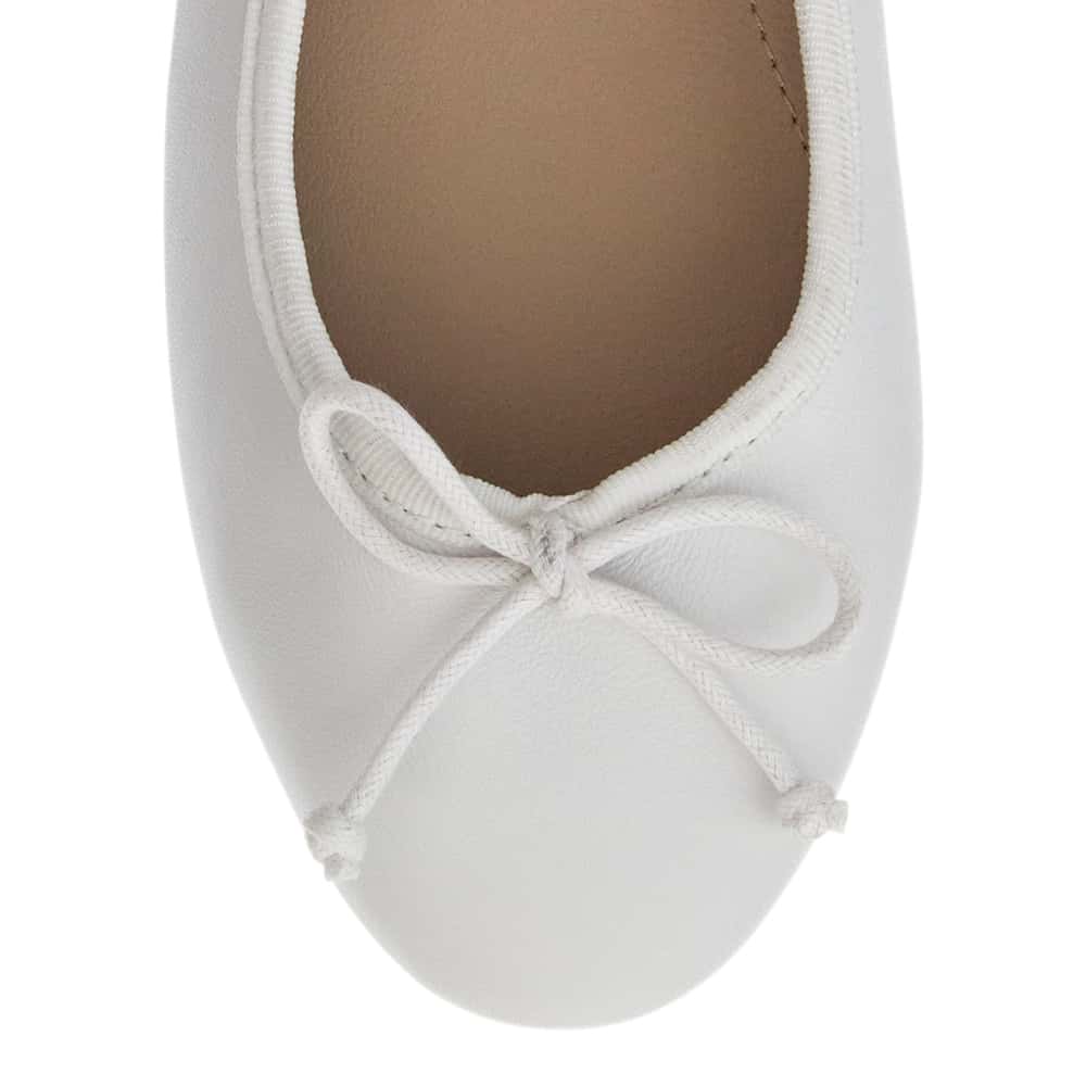 Fonteyn Ballet Flat in White Leather