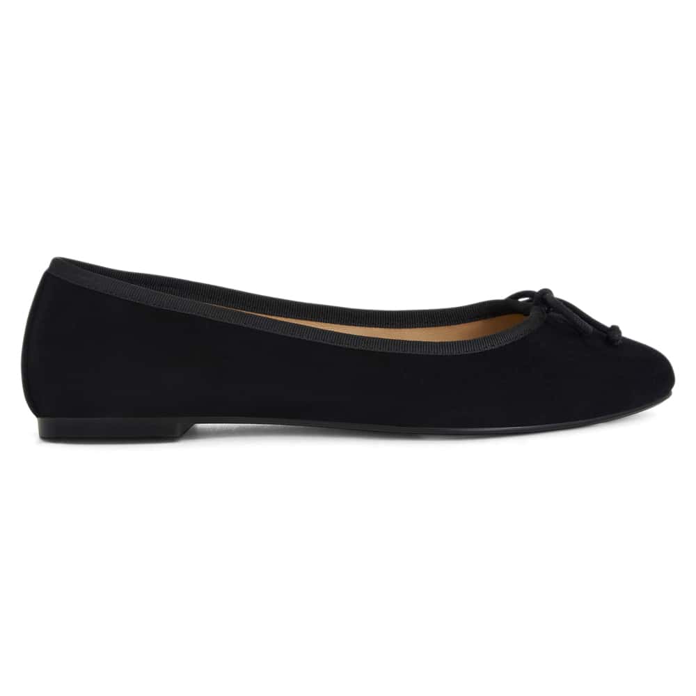 Fonteyn Ballet Flat in Black Suede