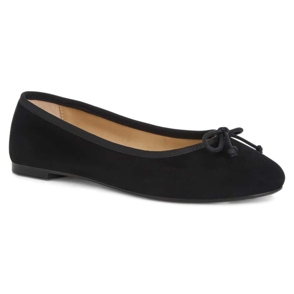 Fonteyn Ballet Flat in Black Suede