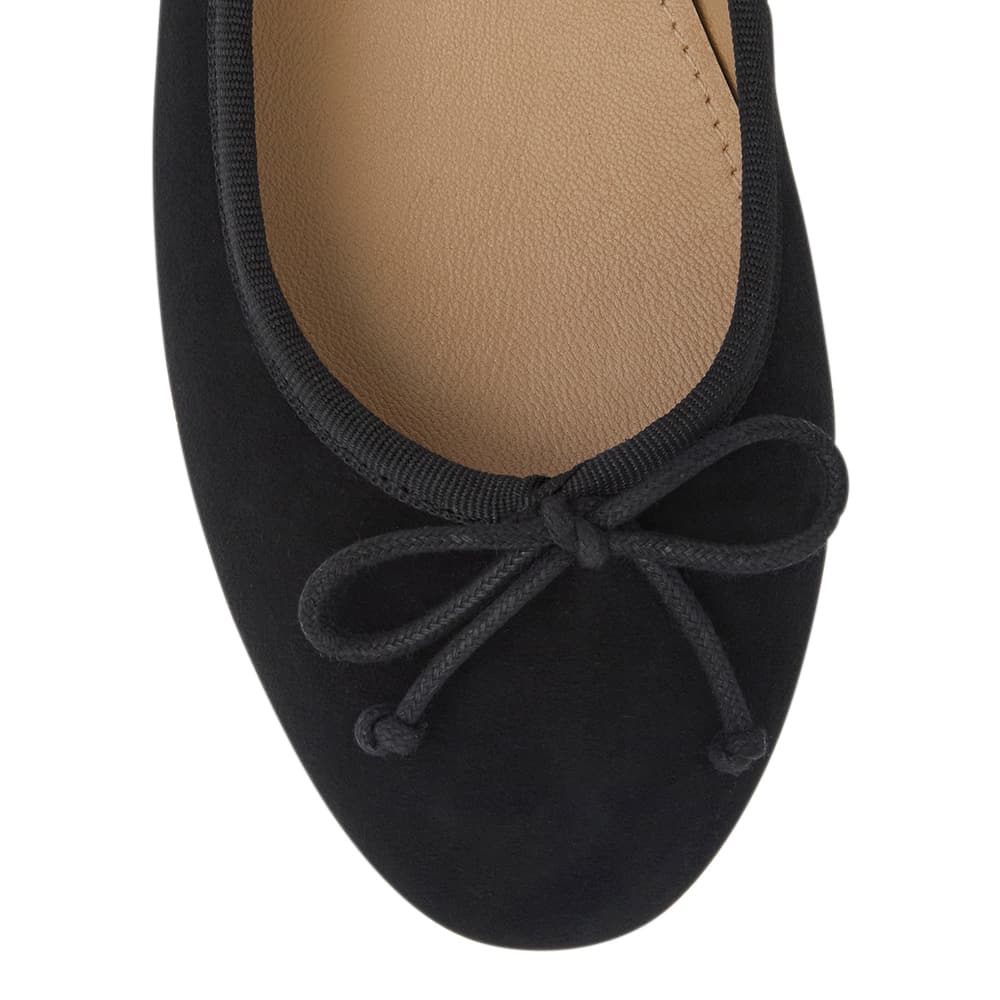 Fonteyn Ballet Flat in Black Suede