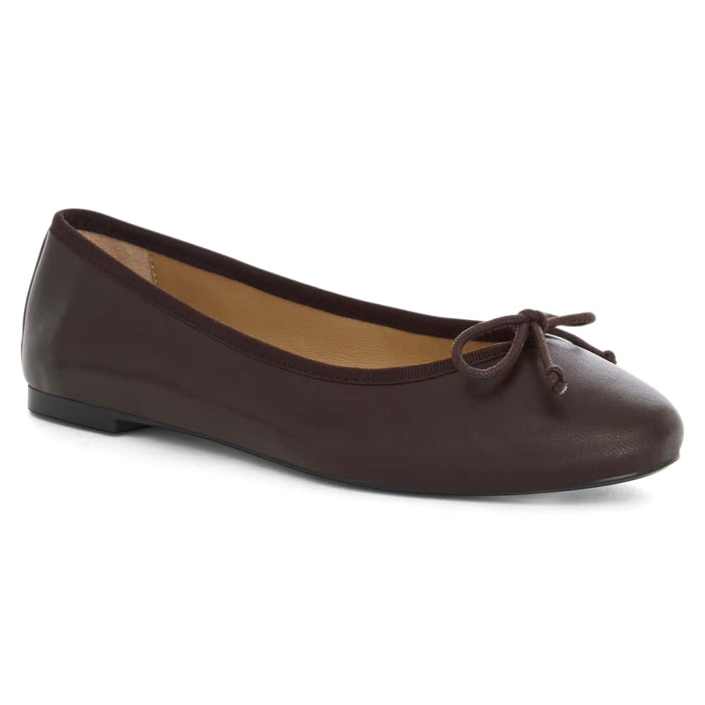 Fonteyn Ballet Flat in Chocolate  Leather