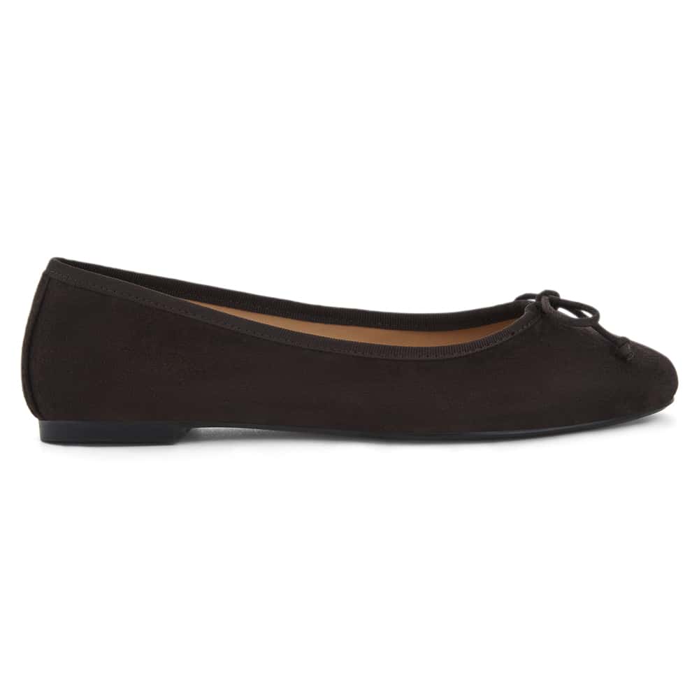 Fonteyn Ballet Flat in Chocolate  Suede