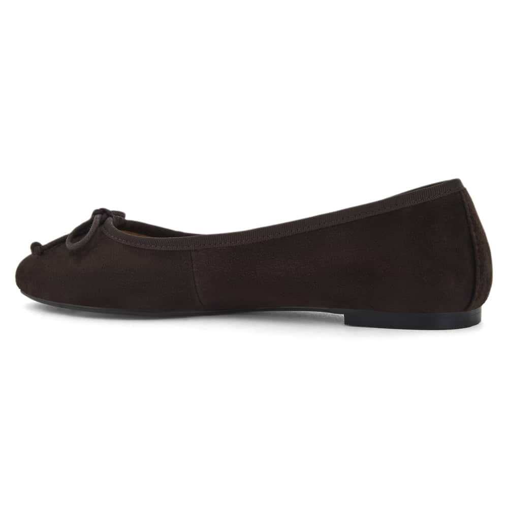 Fonteyn Ballet Flat in Chocolate  Suede