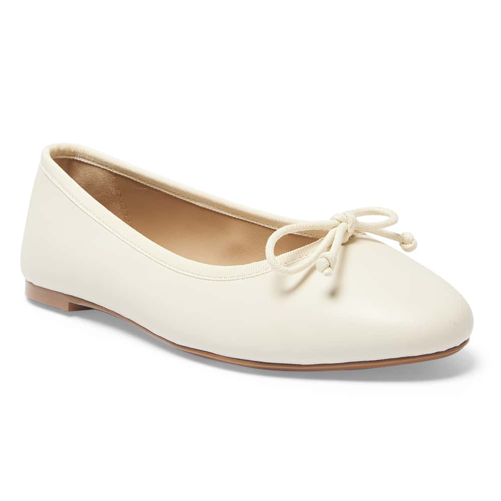 Fonteyn Ballet Flat in Ivory Leather