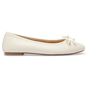 Fonteyn Flat in Ivory Leather