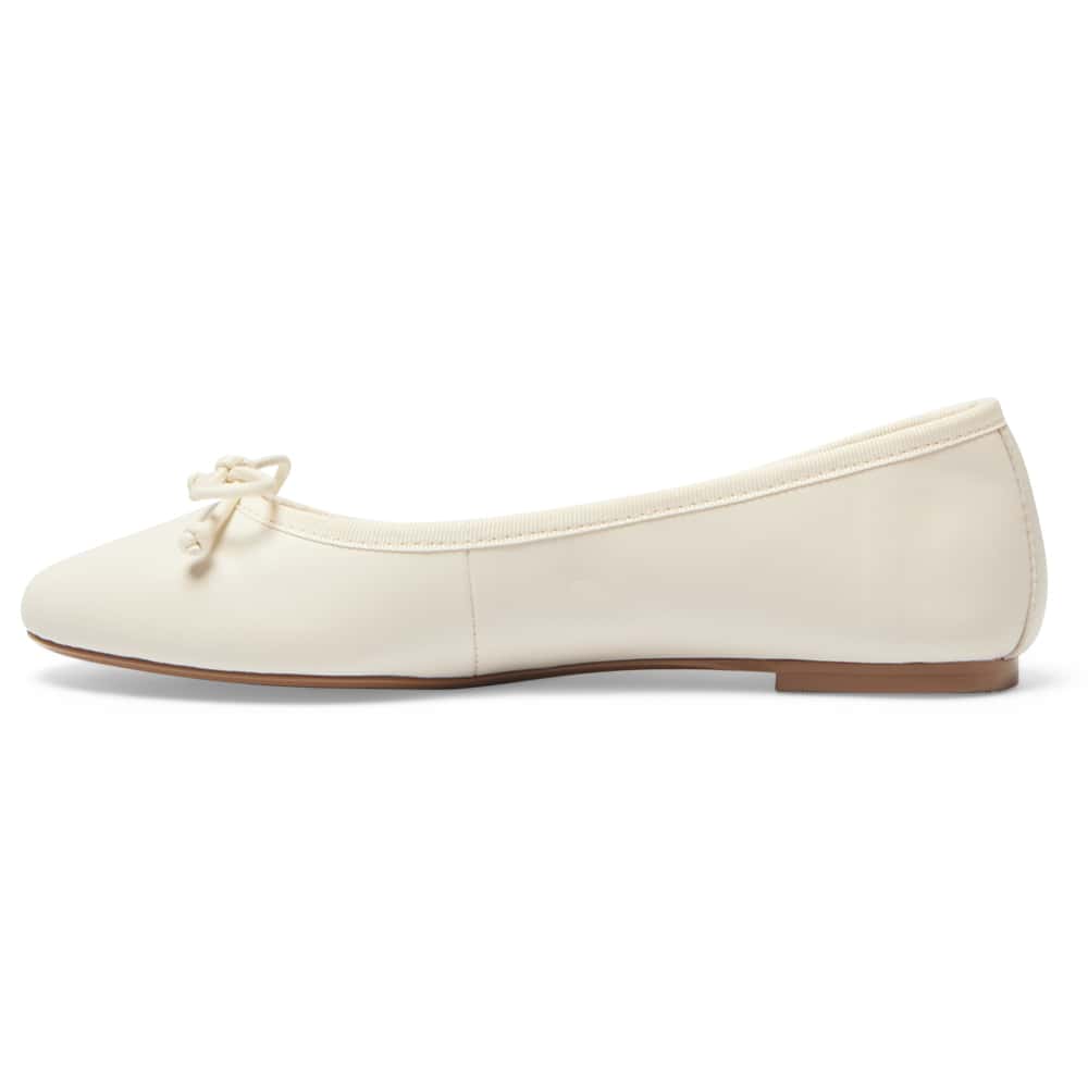 Fonteyn Ballet Flat in Ivory Leather