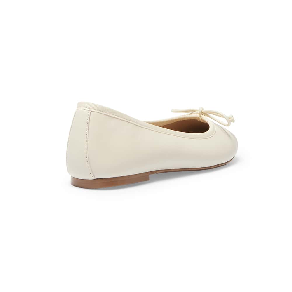 Fonteyn Ballet Flat in Ivory Leather