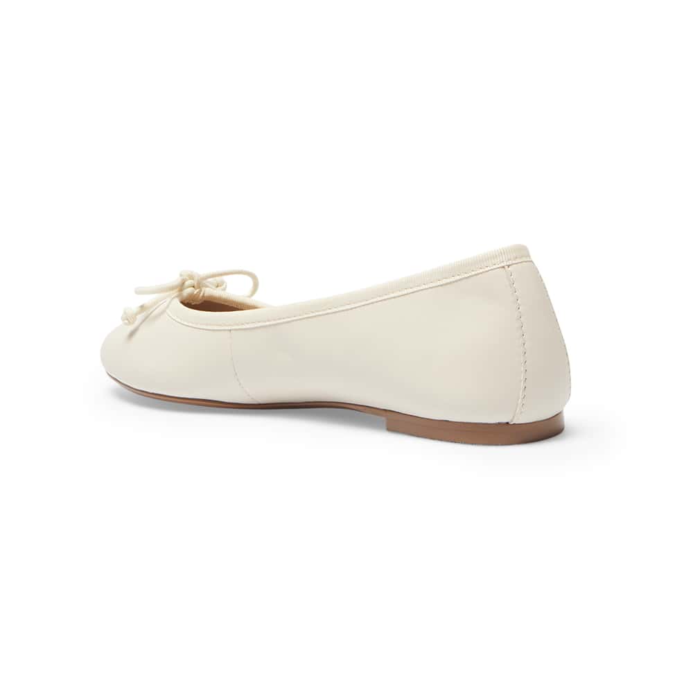 Fonteyn Ballet Flat in Ivory Leather
