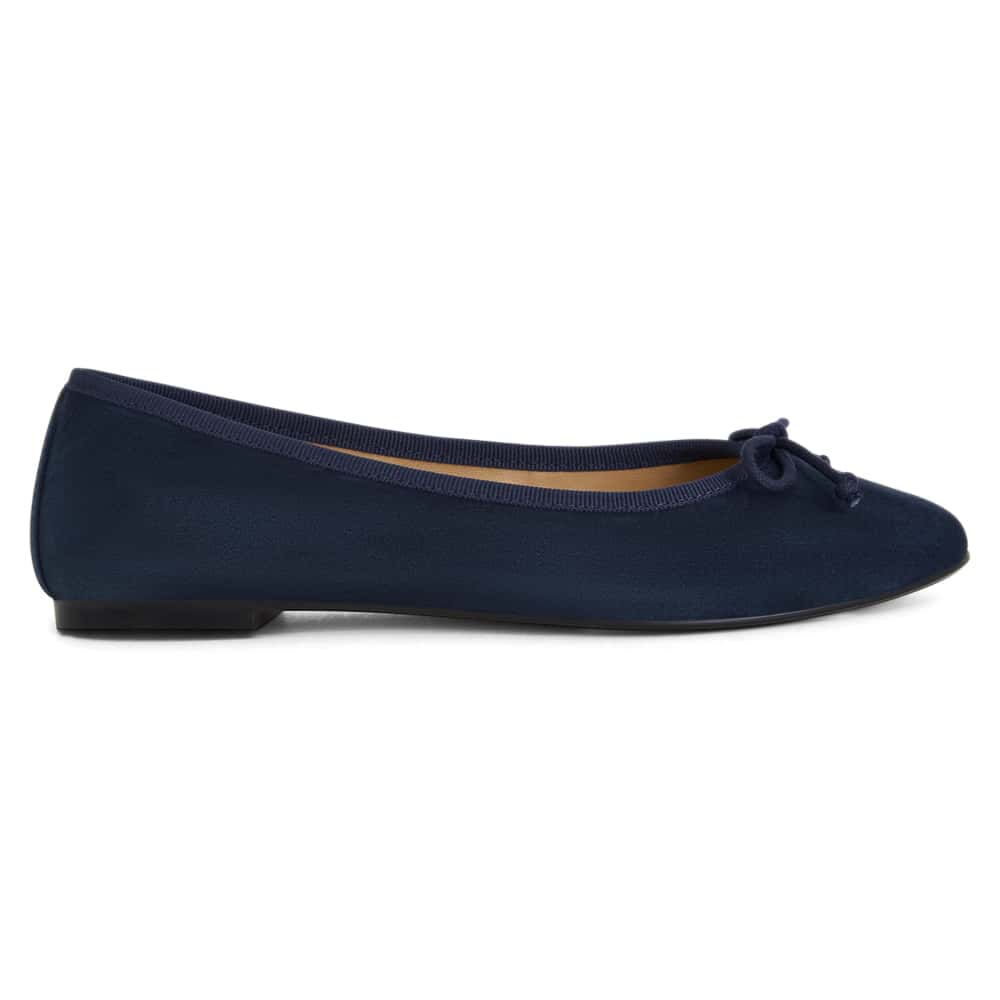 Fonteyn Ballet Flat in Navy Suede