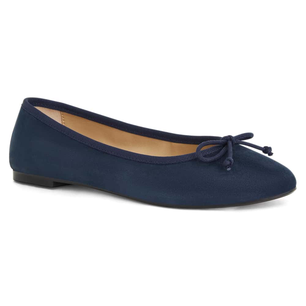 Fonteyn Ballet Flat in Navy Suede