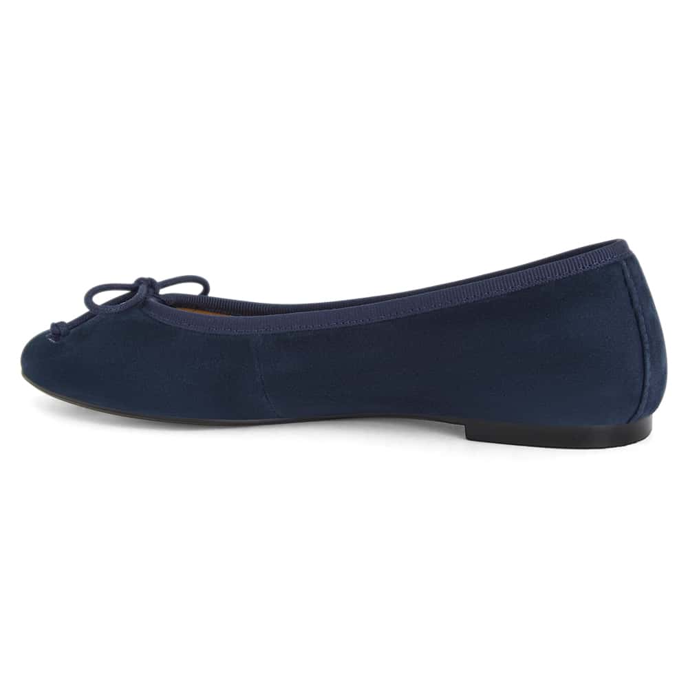 Fonteyn Ballet Flat in Navy Suede