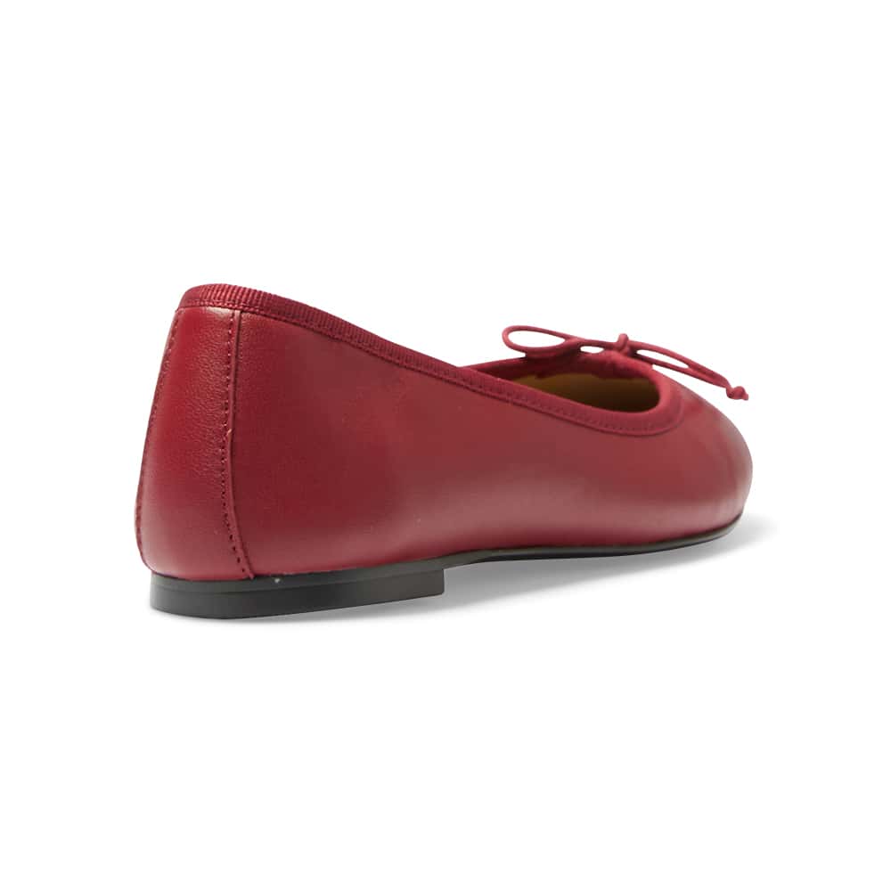 Fonteyn Ballet Flat in Red Leather