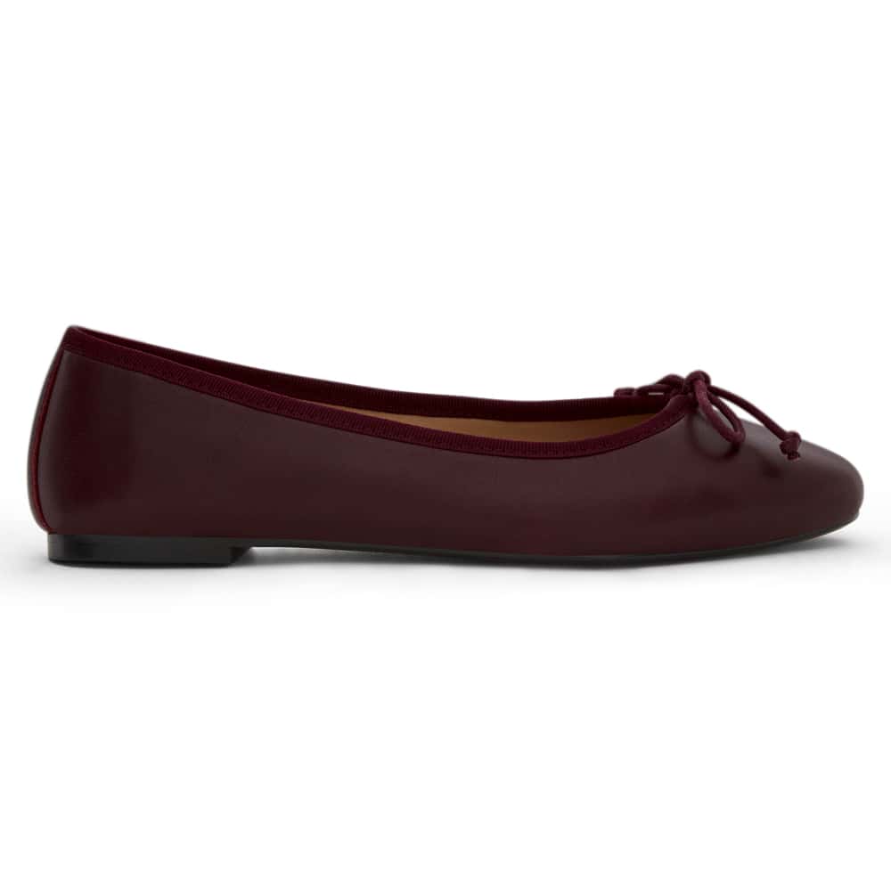 Fonteyn Ballet Flat in Wine   Leather