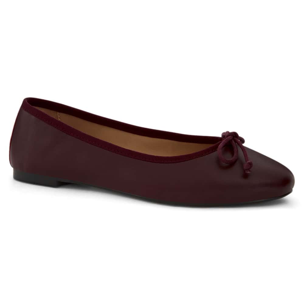 Fonteyn Ballet Flat in Wine   Leather
