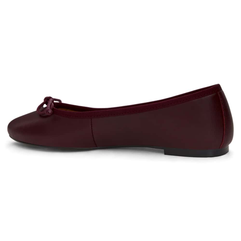 Fonteyn Ballet Flat in Wine   Leather