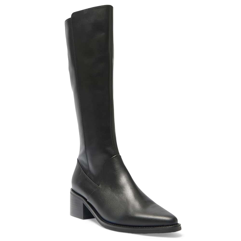 Fortress Boot in Black Leather